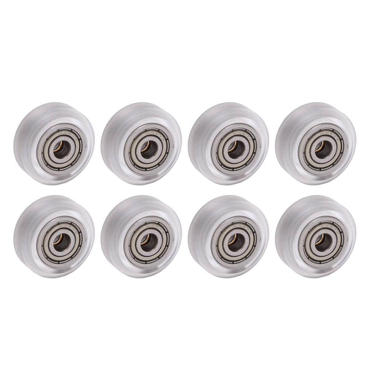 16 Pcs Polycarbonate Bearing Pulley Wheels Set for 3D Printers Transparent High Precision Smooth Motion Assembly Parts - 24 mm OD / 0.94 in x 5 mm ID / 0.2 in