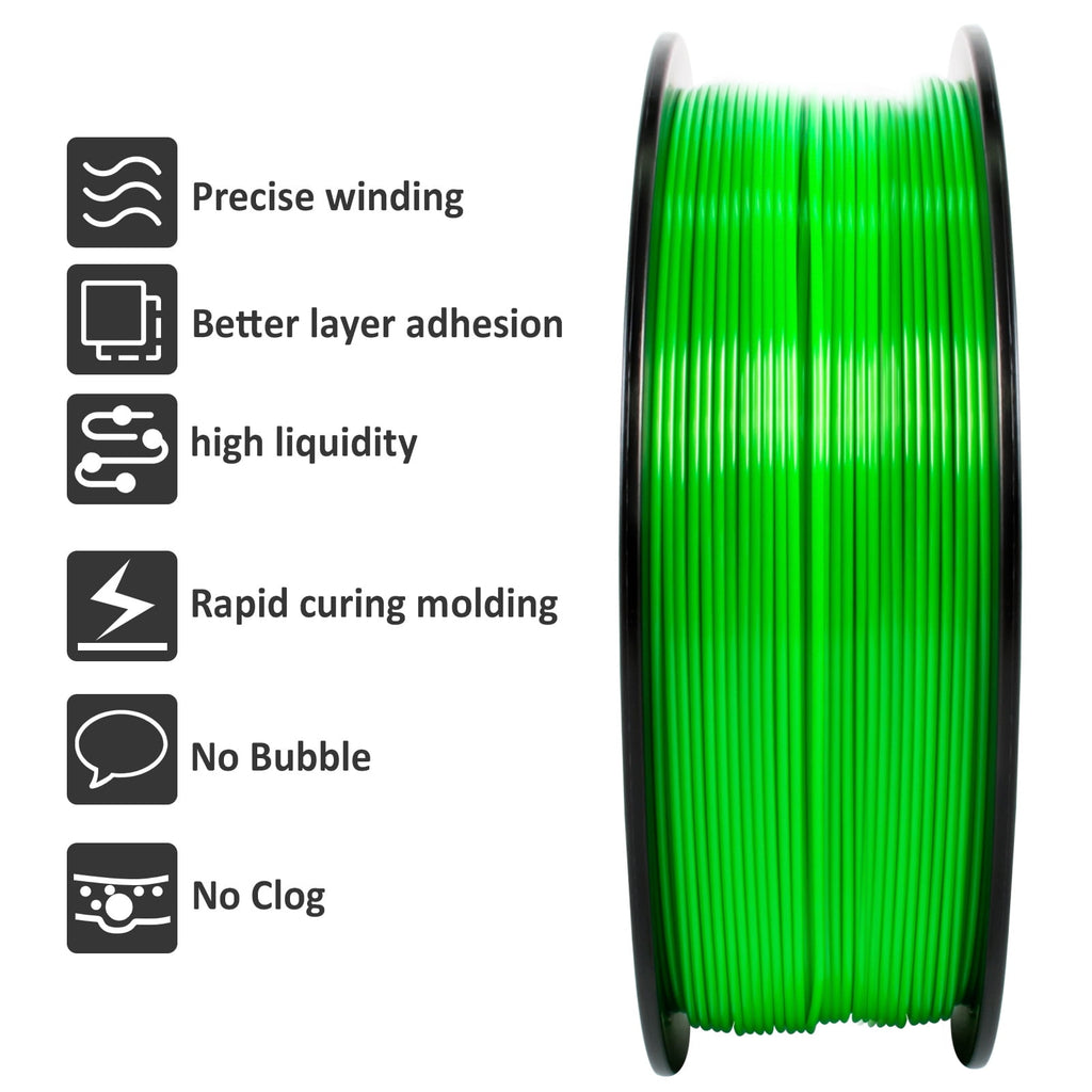 Geeetech 1.75mm PLA 3D Printer Filament, 1kg Spool (2.2lbs), Dimensional Accuracy +/- 0.03mm,yellow