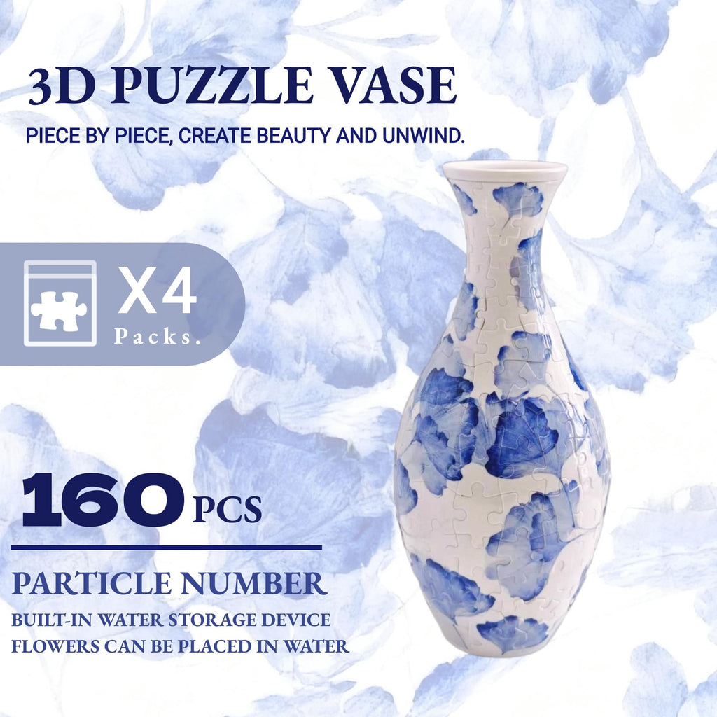 3D Puzzle Vase for Adults, Creative Vase Puzzle for Flowers(Secret Butterfly)