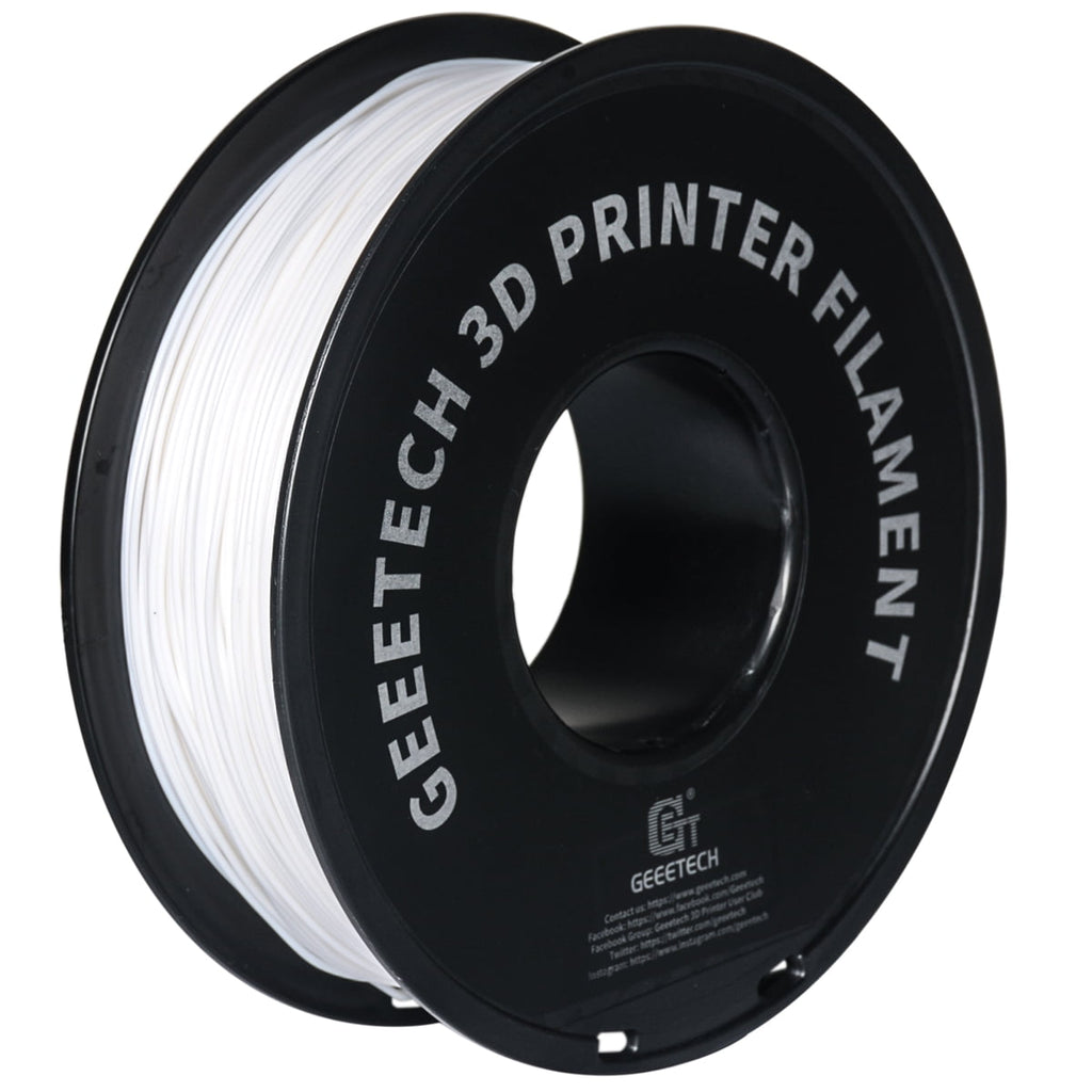 GEEETECH White PLA 3D Printer Filament 1.75mm Toughness Enhanced, Dimensional Accuracy +/-0.03mm, 1kg (2.2lbs) , 1080 Feet （330m）per Roll, Vacuum Packaging, Fit for Most 3D FDM Printer