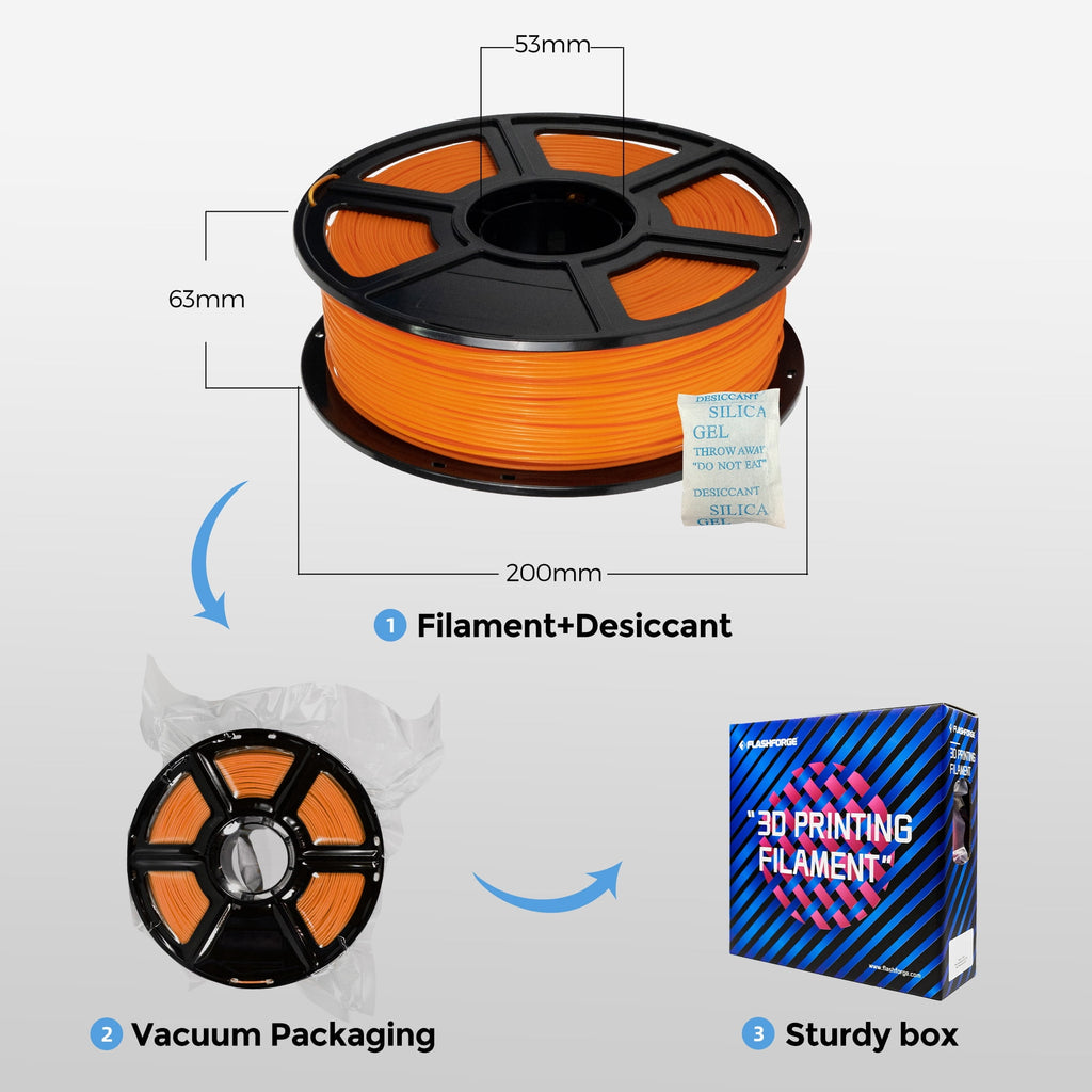 Flashforge ABS Pro Filament 1.75mm, 1KG/2.2lbs ABS Pro 3D Printer Filament, Purple