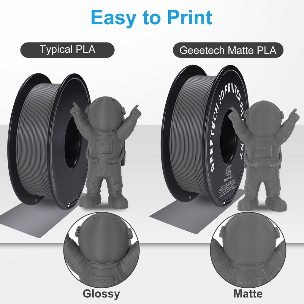 Geeetech navy blue Matte PLA Filament Matte 1KG, 1.75mm 3D Printer Filament Dimensional Accuracy +/- 0.01mm, 1kg Carboard Spool (2.2lbs) for Most FDM 3D Printers