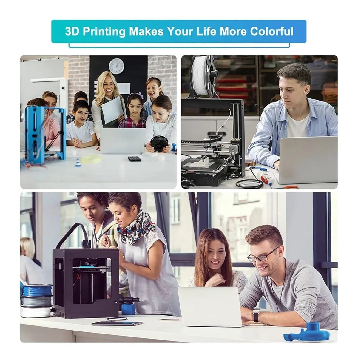 3D Printer Filament PLA Filament, 1.75mm Overhang Performance For FDM Printer