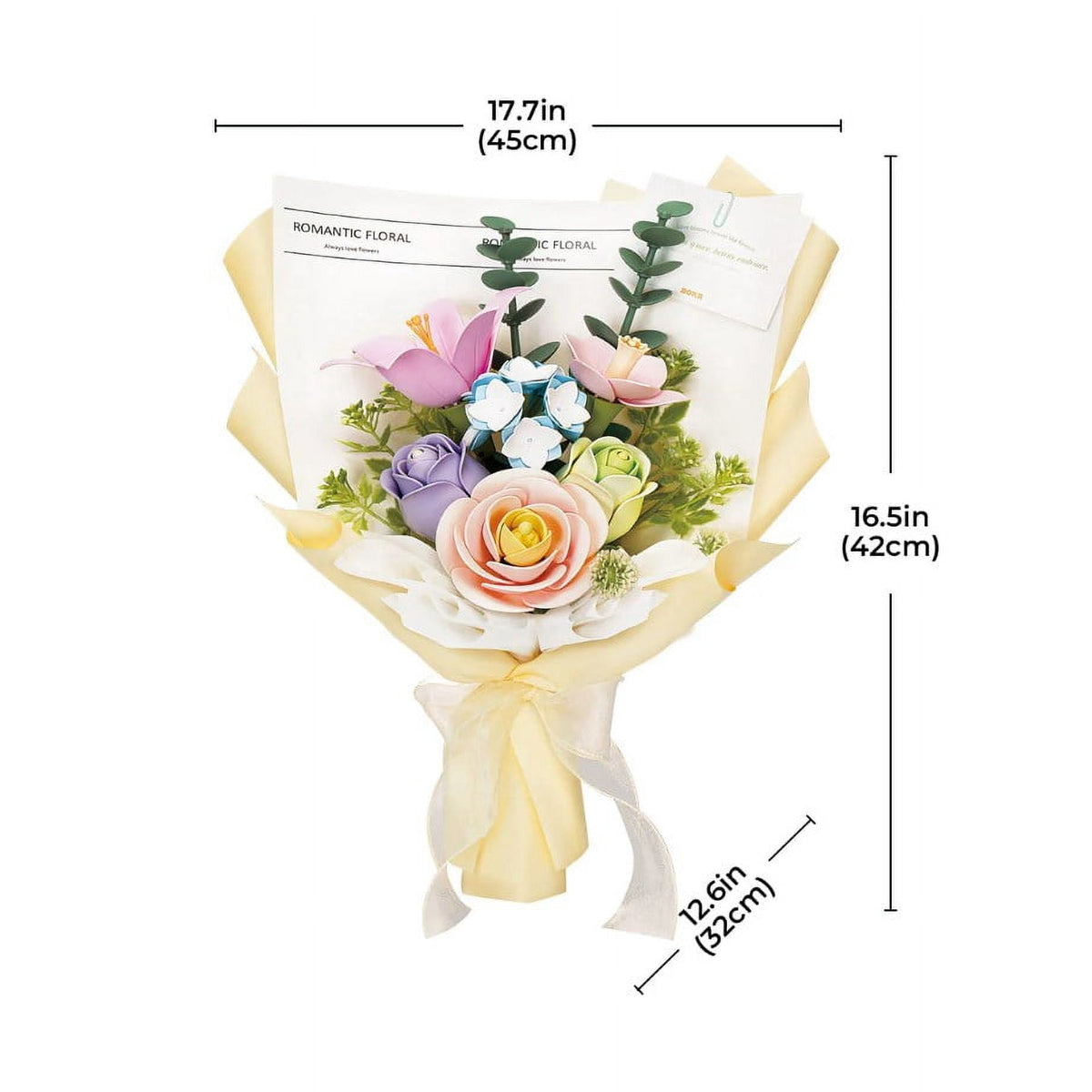 ROKR Spring Time Bouquet 3D Wooden Puzzle Kit, 165-Piece Artificial Flower Arrangement with Botanical Design, Home Decor Craft Gift