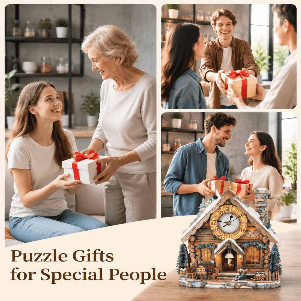 Fire Phoenix Wooden 3D Puzzle Clock DIY Model Kit for Adults