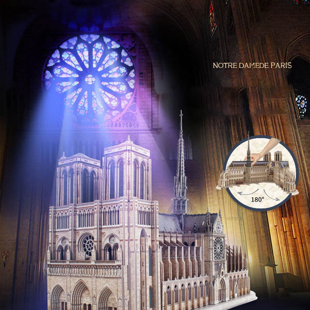 3D Wooden Puzzle Tower Of Dragon Rest Gothic Steampunk Castle, 142 PCS, DIY Assembly Moving Animal Model Kit For Adult Collectors, Home Decor And Creative Gifts