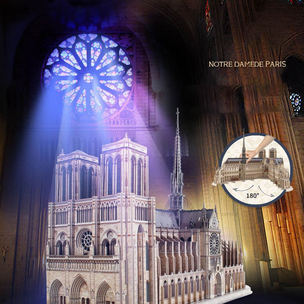 3D Wooden Puzzle Tower Of Dragon Rest Gothic Steampunk Castle, 142 PCS, DIY Assembly Moving Animal Model Kit For Adult Collectors, Home Decor And Creative Gifts