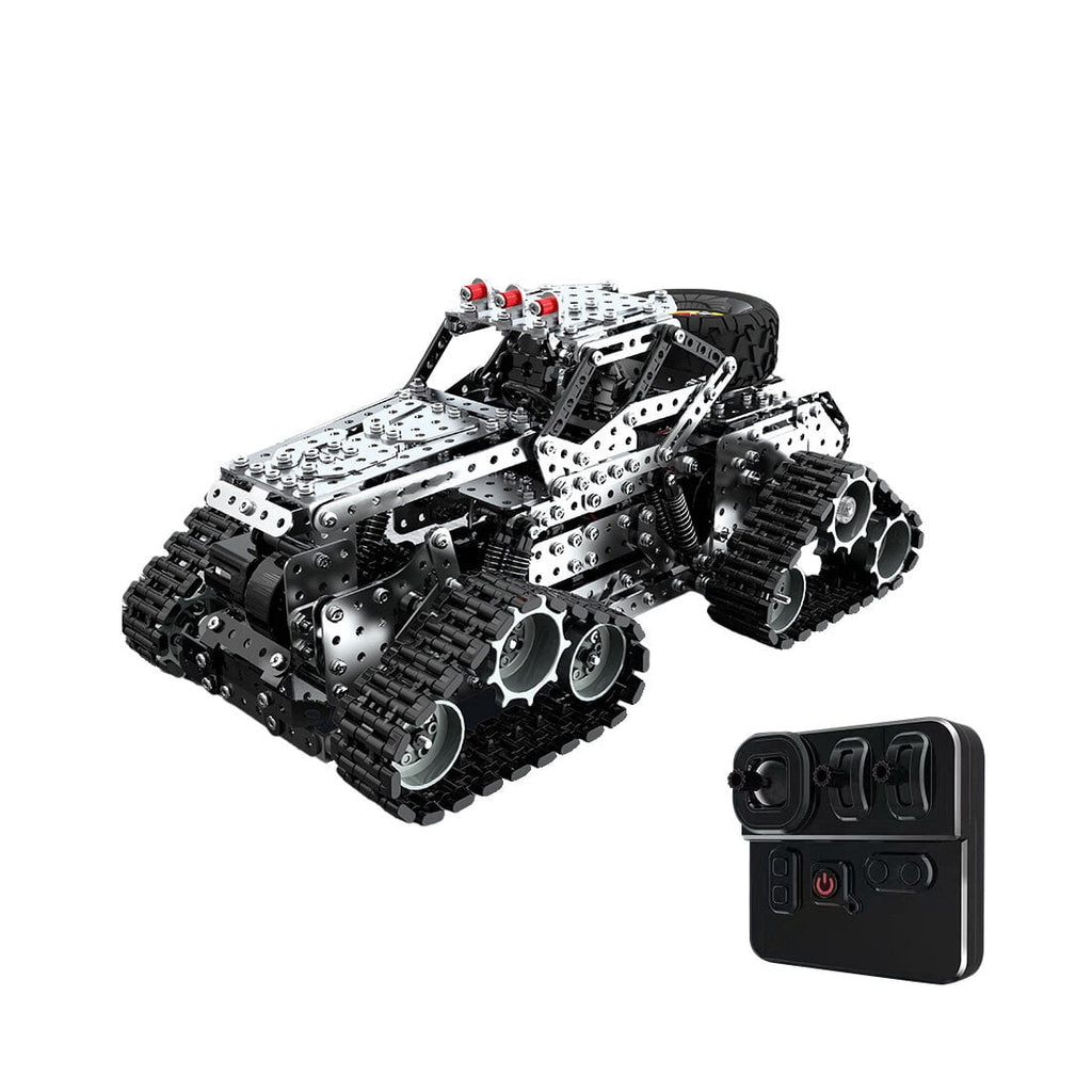 3D Metal Puzzle RC Off-Road Truck, 1292PCS DIY Metal Model Kit, Tracked Engineering Vehicle with 360° Rotation, 3D Puzzle for Adults, Electric Remote Control Car Building Set