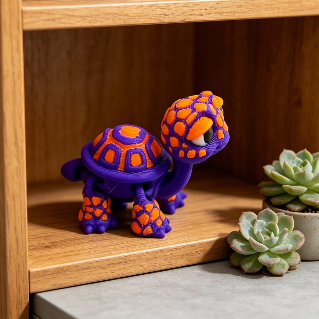 lanema 3D Printer with Flexible Articulated Joints Tortoise Ornament Collectible