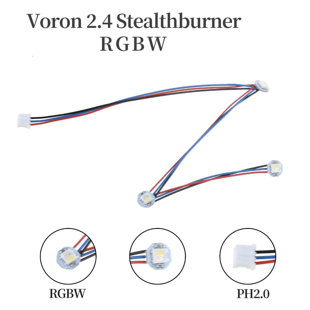 for Voron 2.4 Stealthburner Led Kit Fully Assembled 3D Printer DIY Led Kit with 3 RGBW Mini Button PCB Leds