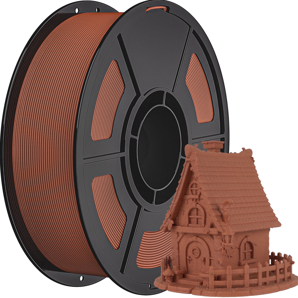 iSANMATE 1.1KG Wood PLA 3D Printer Filament, 1.75mm Cherry Wood Color, Real Wood Texture, ±0.03mm for FDM 3D Printers