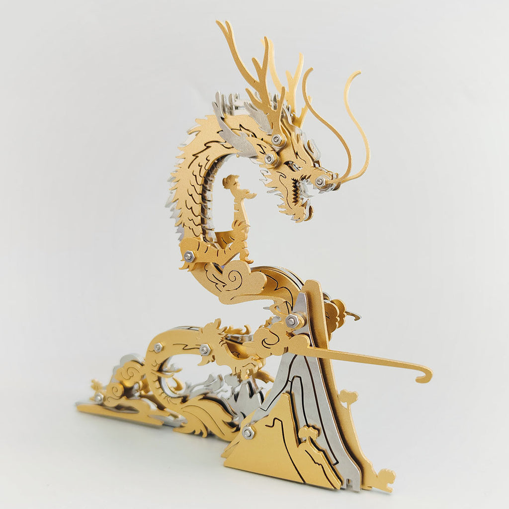 3D Metal Puzzle Dragon 90+ PCS, Steampunk Mechanical Model Kit With DIY Assembly, Home Display Desk Decor For Adult Collectors And Creative Gifts