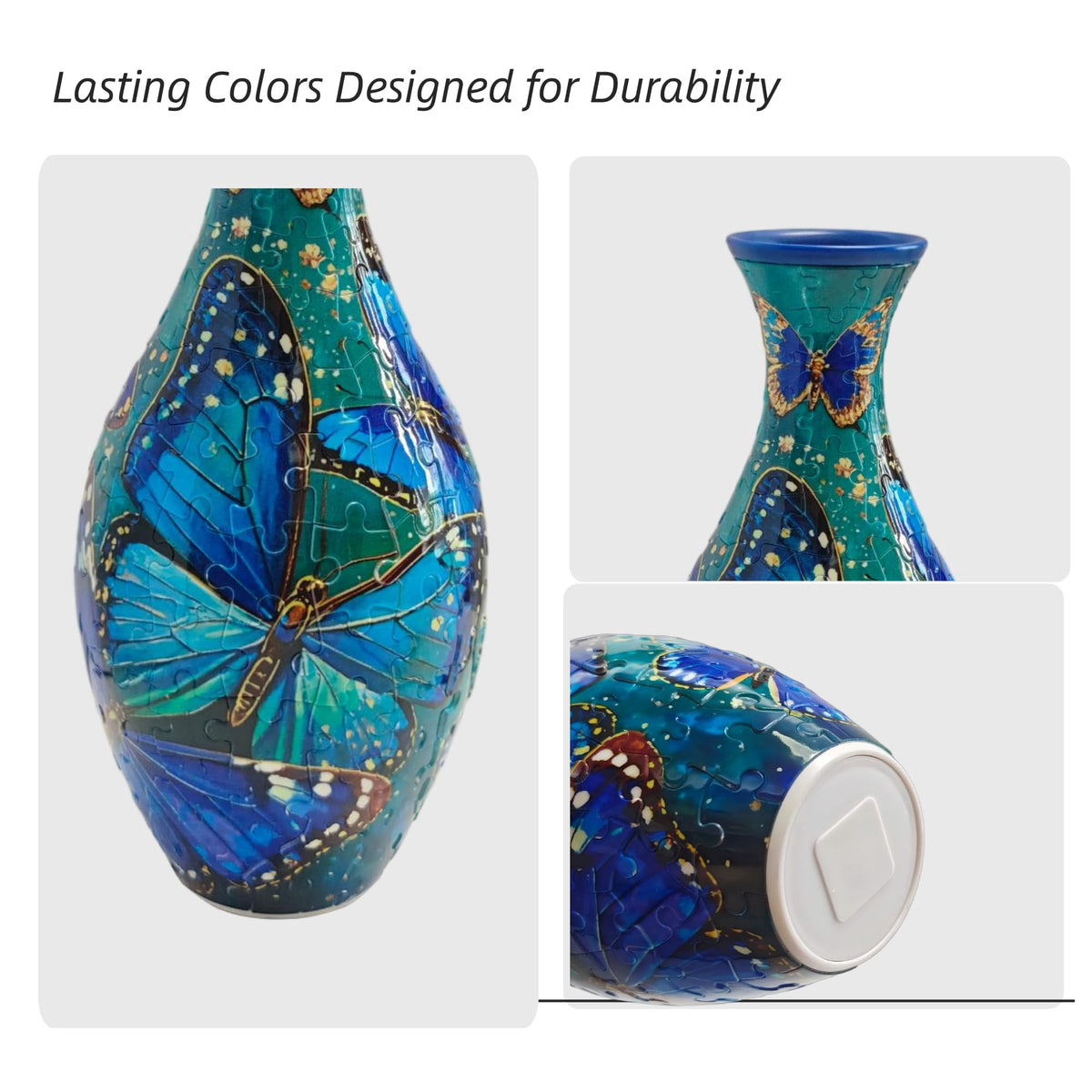 3D Puzzle Vase for Adults, Creative Vase Puzzle for Flowers(Secret Butterfly)