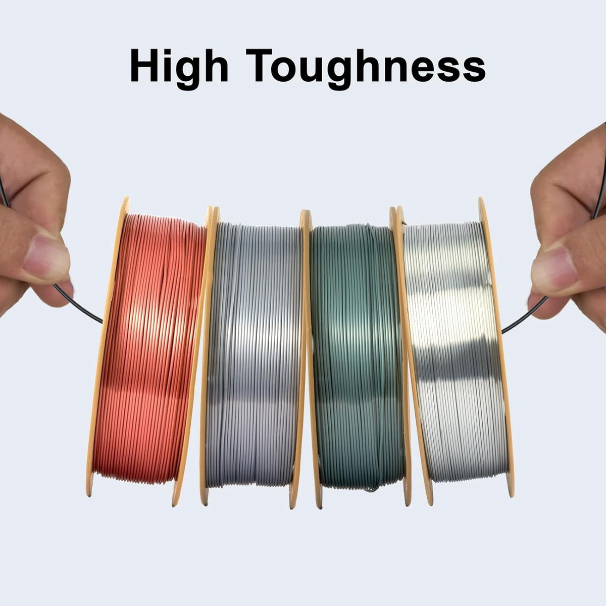 Silk PLA Filament for 3D Printer 1.75mm +/- 0.03mm Shiny 1kg (2.1lbs)/Spool Silver