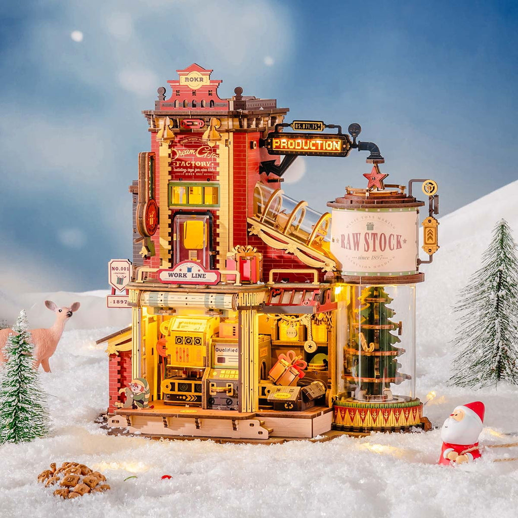 ROKR 3D Jigsaw Wooden Puzzle Dream Gift Magic Factory Model Kit for Adults & Kids Xmas Gift Toys