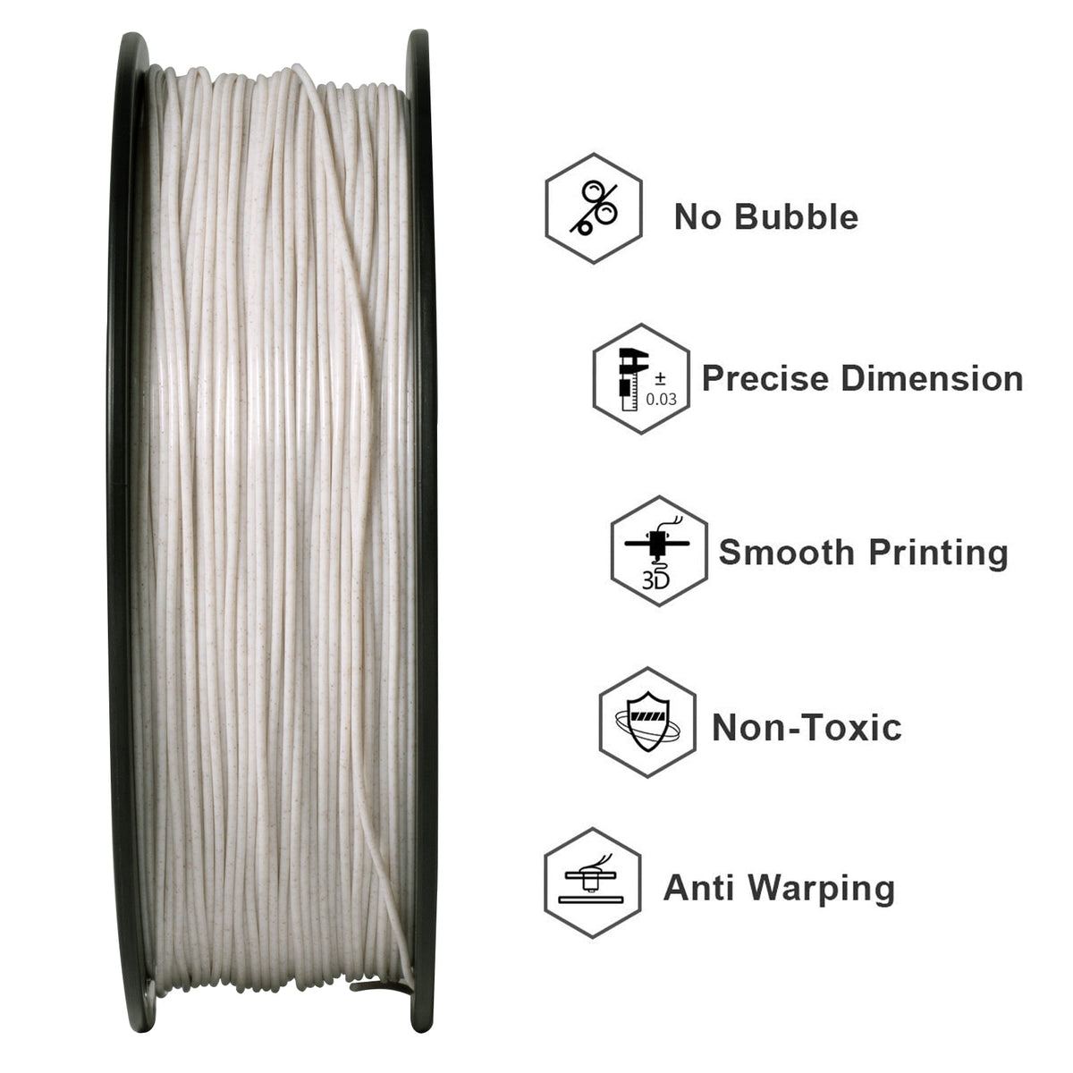 Geeetech Marble blue PLA 3D Printer Filament 1.75mm Toughness Enhanced, Dimensional Accuracy +/-0.03mm, 1kg (2.2lbs) , 1080 Feet （330m）per Roll, Fit for Most 3D FDM Printer
