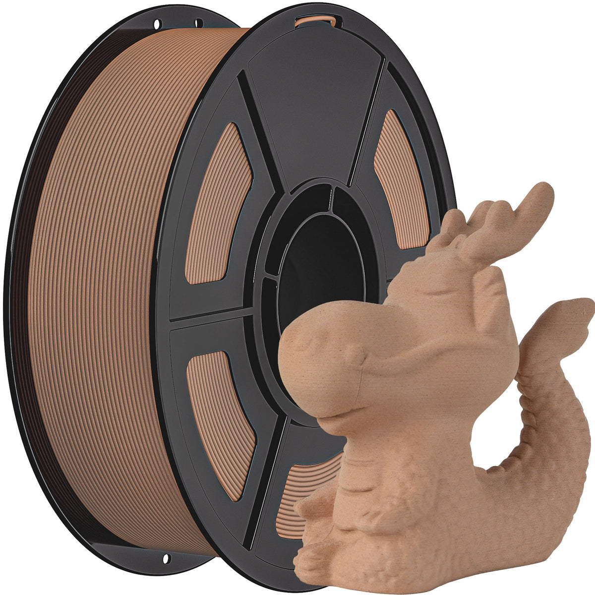 iSANMATE 1.1KG Wood PLA 3D Printer Filament, 1.75mm Cherry Wood Color, Real Wood Texture, ±0.03mm for FDM 3D Printers