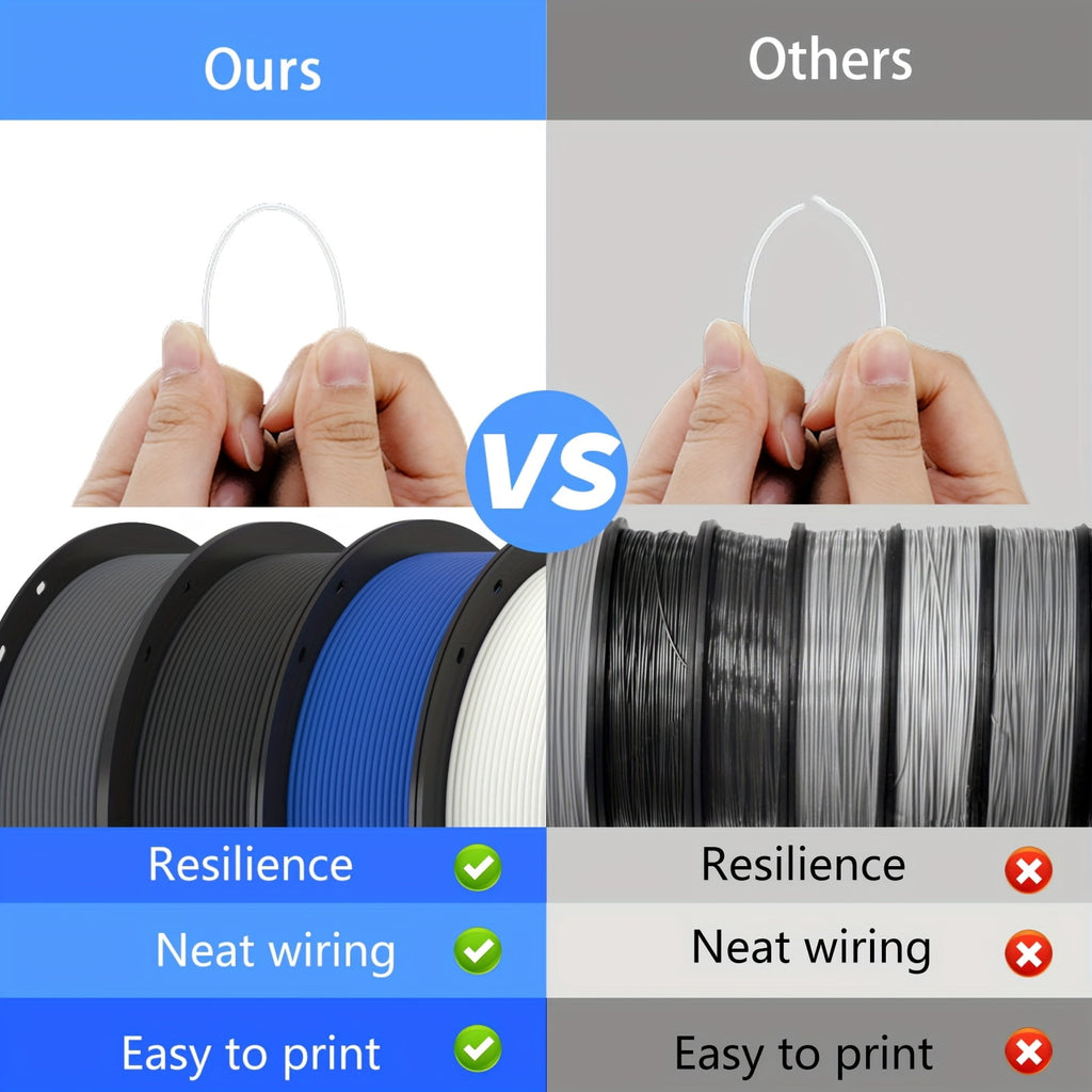 Silk PLA 3D Printer Filament 1.75mm, 13oz Spool, ±0.02mm Accuracy, Shiny Lustrous Texture, High Toughness for FDM 3D Printers, Multi‑Color Options