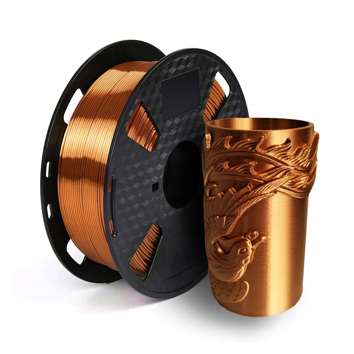 Silk PLA Filament 1.75mm 500g, 3d Printer Filament Silky Shine 3d Pen Printing Materials, Shiny Metallic Smooth Silver Gold Pla