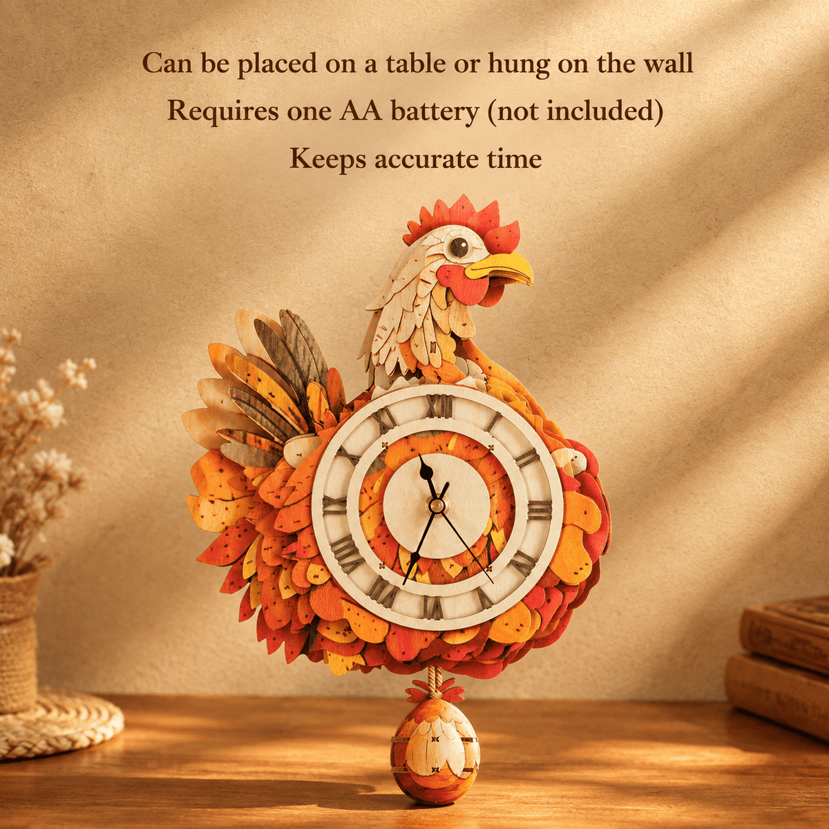 Butterfly Clock 3D Wooden Puzzle Clock DIY Mechanical Craft Kit for Adults Teens
