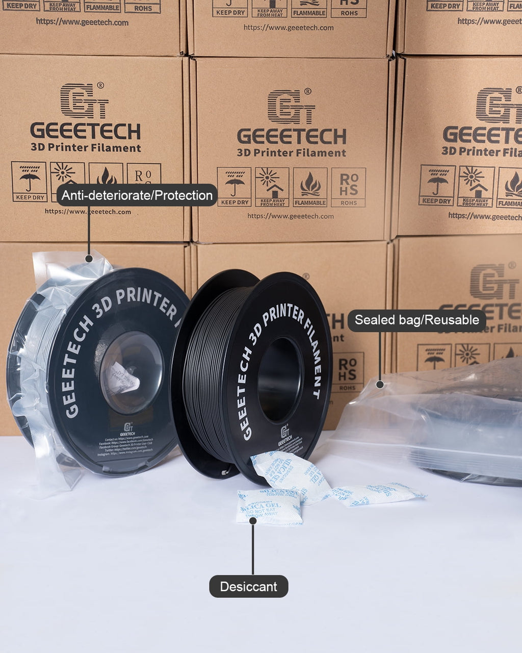 GEEETECH Matte PLA Filament, 1.75mm Matte Black 3D Printer Filament, 1kg Spool (2.2lbs), Dimensional Accuracy +/- 0.03 mm, Fit Most FDM Printer