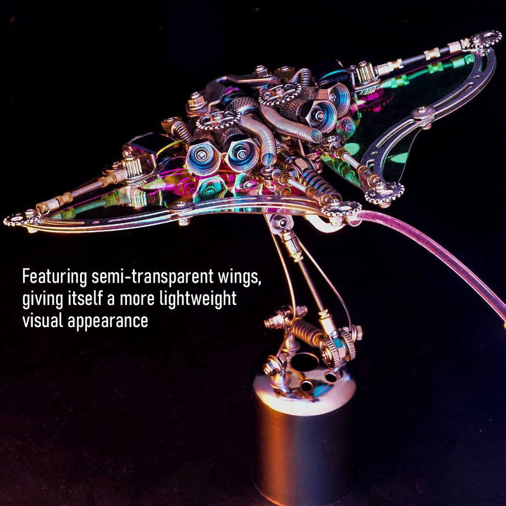 3D Metal Puzzle With Bright Eyes And 422+ PCS, Steampunk Mechanical Model Kit With DIY Assembly, Home Display Desk Decor For Adult Collectors And Creative Gifts