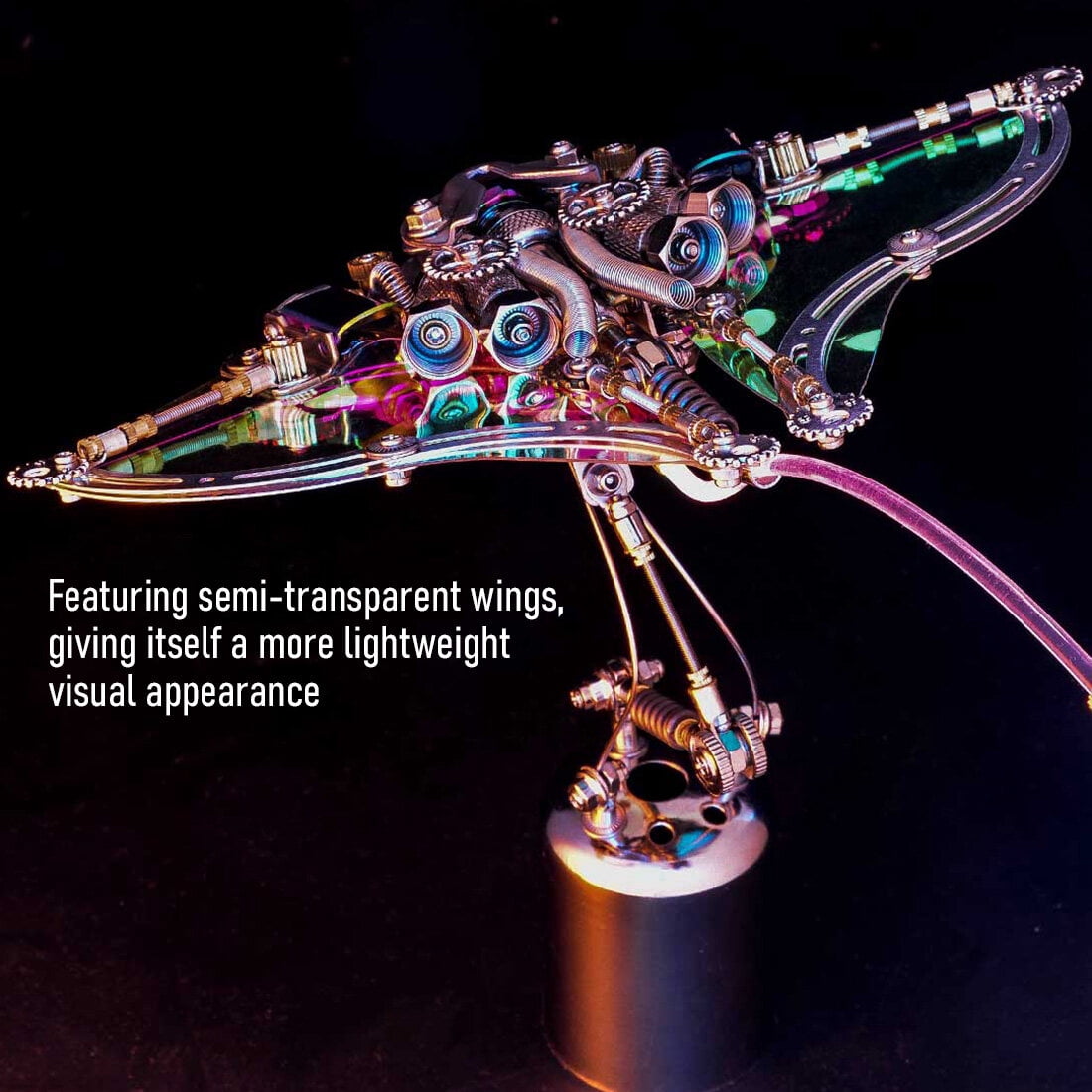 3D Metal Puzzle With Bright Eyes And 422+ PCS, Steampunk Mechanical Model Kit With DIY Assembly, Home Display Desk Decor For Adult Collectors And Creative Gifts