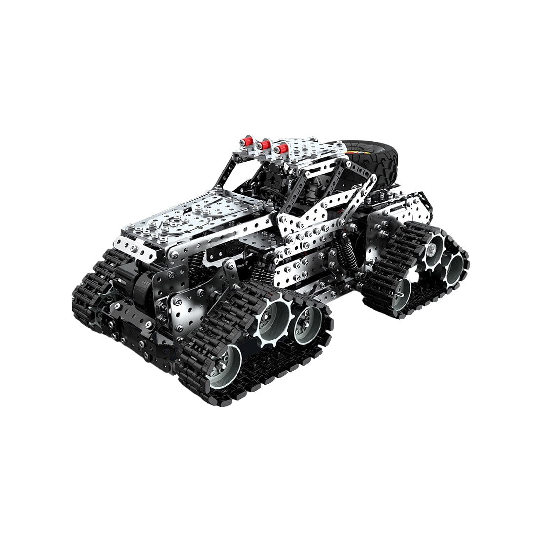 3D Metal Puzzle RC Off-Road Truck, 1292PCS DIY Metal Model Kit, Tracked Engineering Vehicle with 360° Rotation, 3D Puzzle for Adults, Electric Remote Control Car Building Set