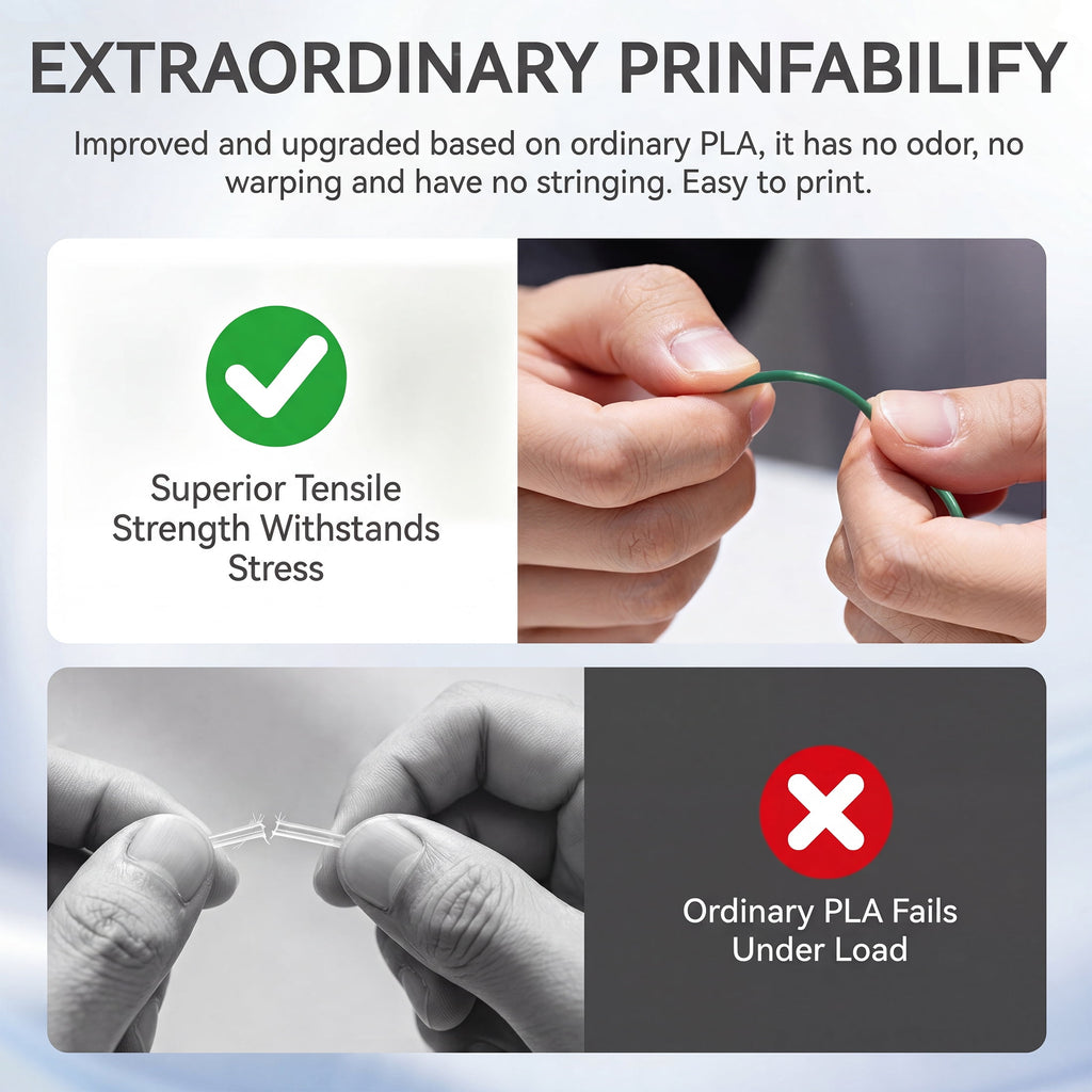 Epelay Silk PLA Plus 3D Printer Filament 1.75mm, Shiny Silver Finish, 1kg Spool, Strong Layer Adhesion, Smooth & Glossy Prints, Fits Most FDM Printers