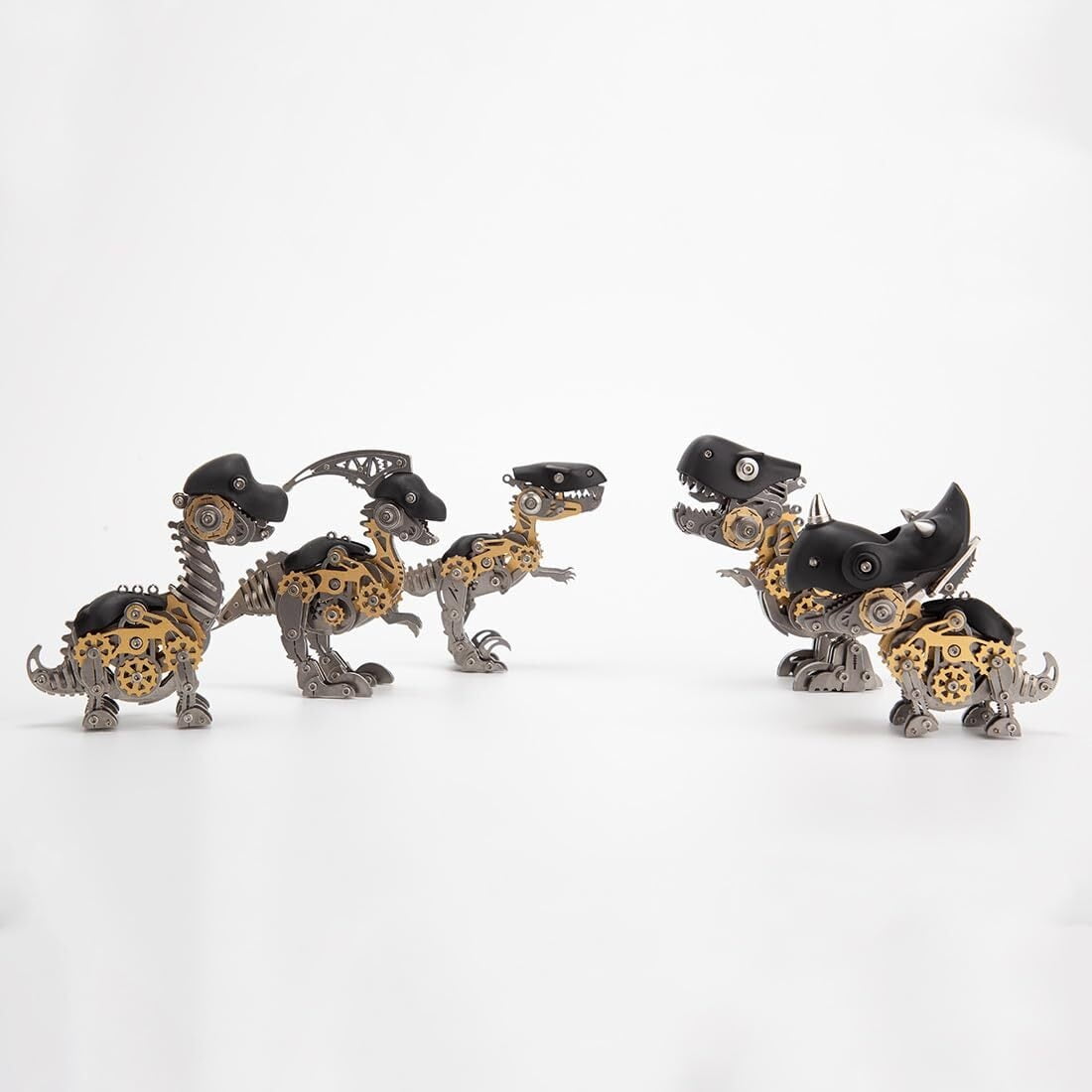 3D Metal Dinosaur Puzzle Kit for Adults - DIY Mechanical Steampunk Model, 160 Pieces Assembly Challenge