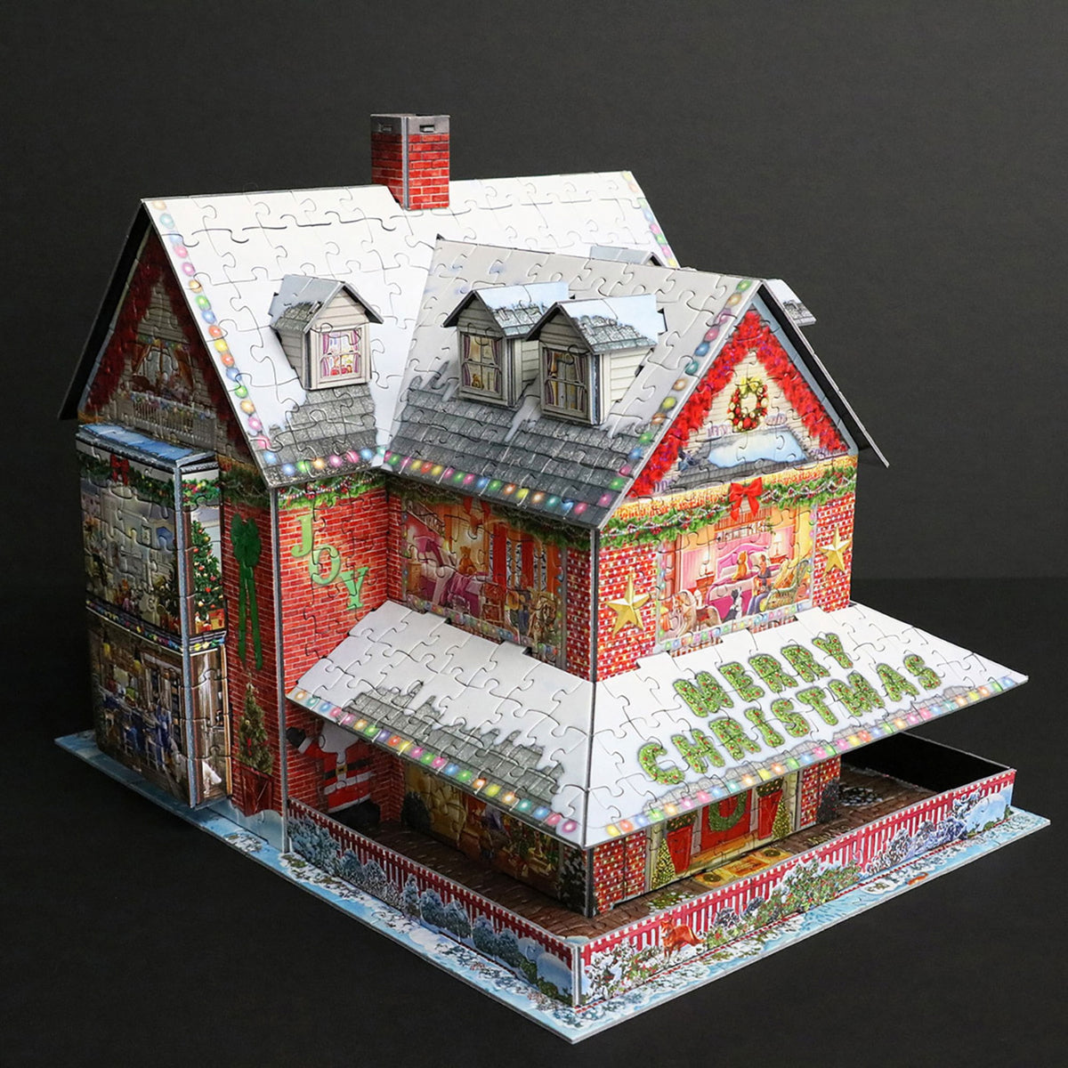 Eurographics: 3D Puzzle: Christmas House - 1100 Pieces - Holiday Adult Jigsaw, 13.75 x 10.5 x 11" Assembled Size, High-Quality Recycled Materials