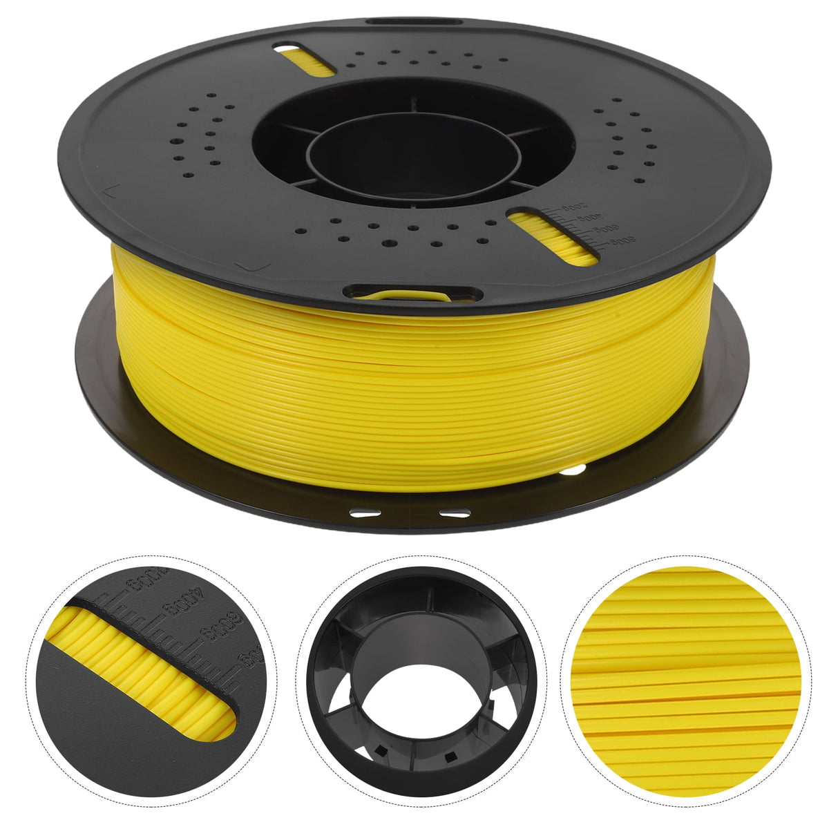 FOMIYES Fomiyes Pla 3D Printer Filament, Yellow, High Accuracy, Clear Finish, Reliable Use