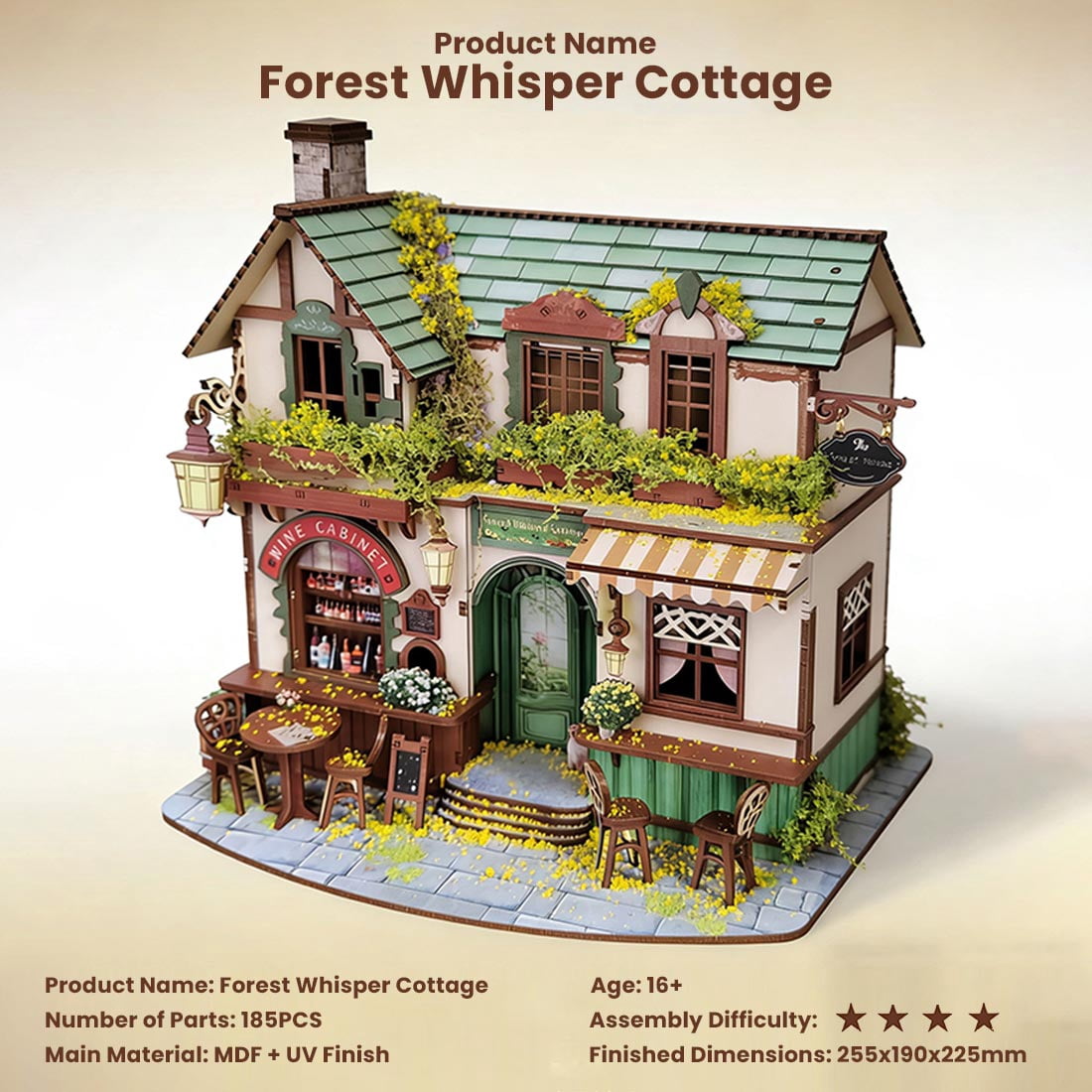 680PCS Celestial Castle Wooden Model Kit, Zodiac Star Map 3D Puzzle Assembly Set With Mechanical Display Decor For Hobbyists