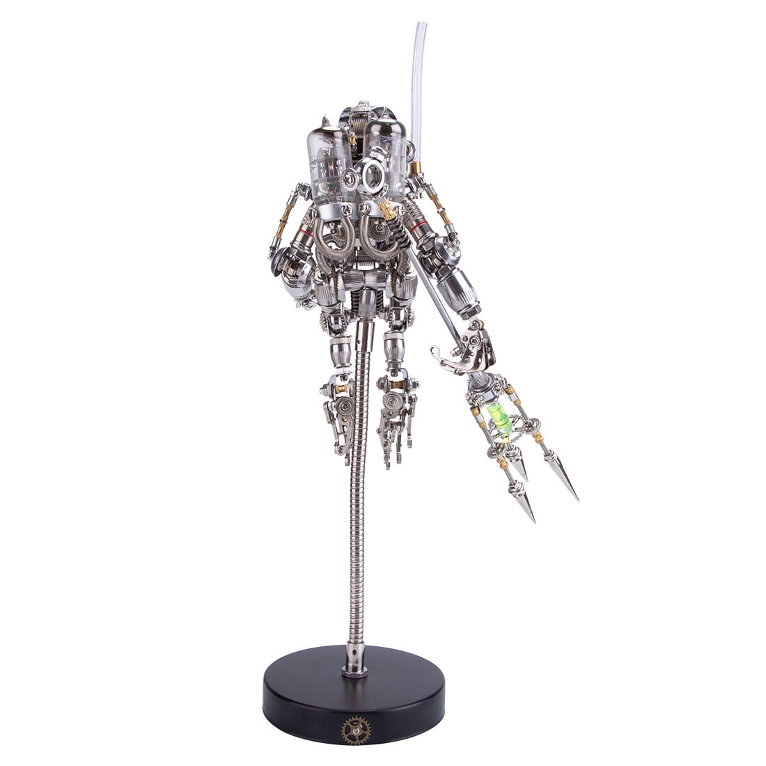 Lantern Fish 3D Metal Puzzle DIY Steampunk Assembly Kit, 700+PCS Mechanical Model with Movable Fins, Color-Changing Lamp & Collectible Gift for Adults & Teens