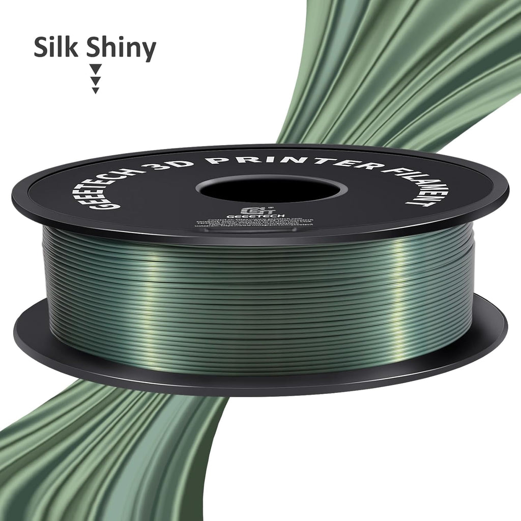 Geeetech 3D Printer PLA Filament Shiny Silk Gold Toughness Enhanced Filament with 1.75mm Dimensional Accuracy +/-0.03mm, 1080 Feet Per Roll, Vacuum Packaging, for Most 3D FDM Printer