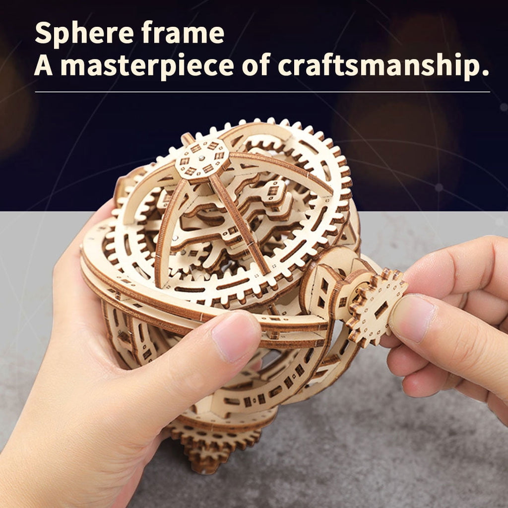3D Wooden Puzzles Kits, Tourbillon Timer 3D DIY Assembly Model Kit with Mechanical Transmission, DIY Craft Decor Gift for Teens and Adults (218PCS)