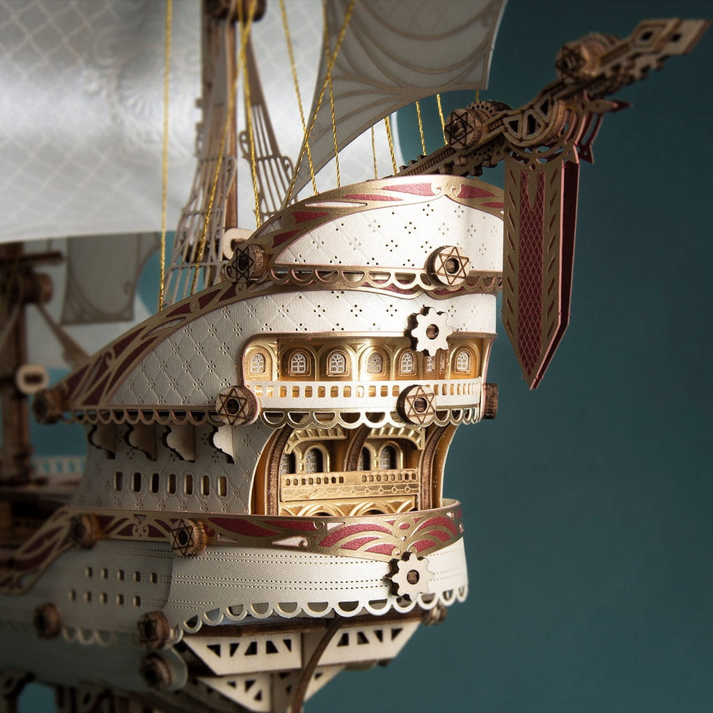 3D Wooden Puzzle Victory Sailing Ship, DIY Assembly Detailed Vessel Display Model Kit For Adult Collectors, Office Decor And Creative Gifts
