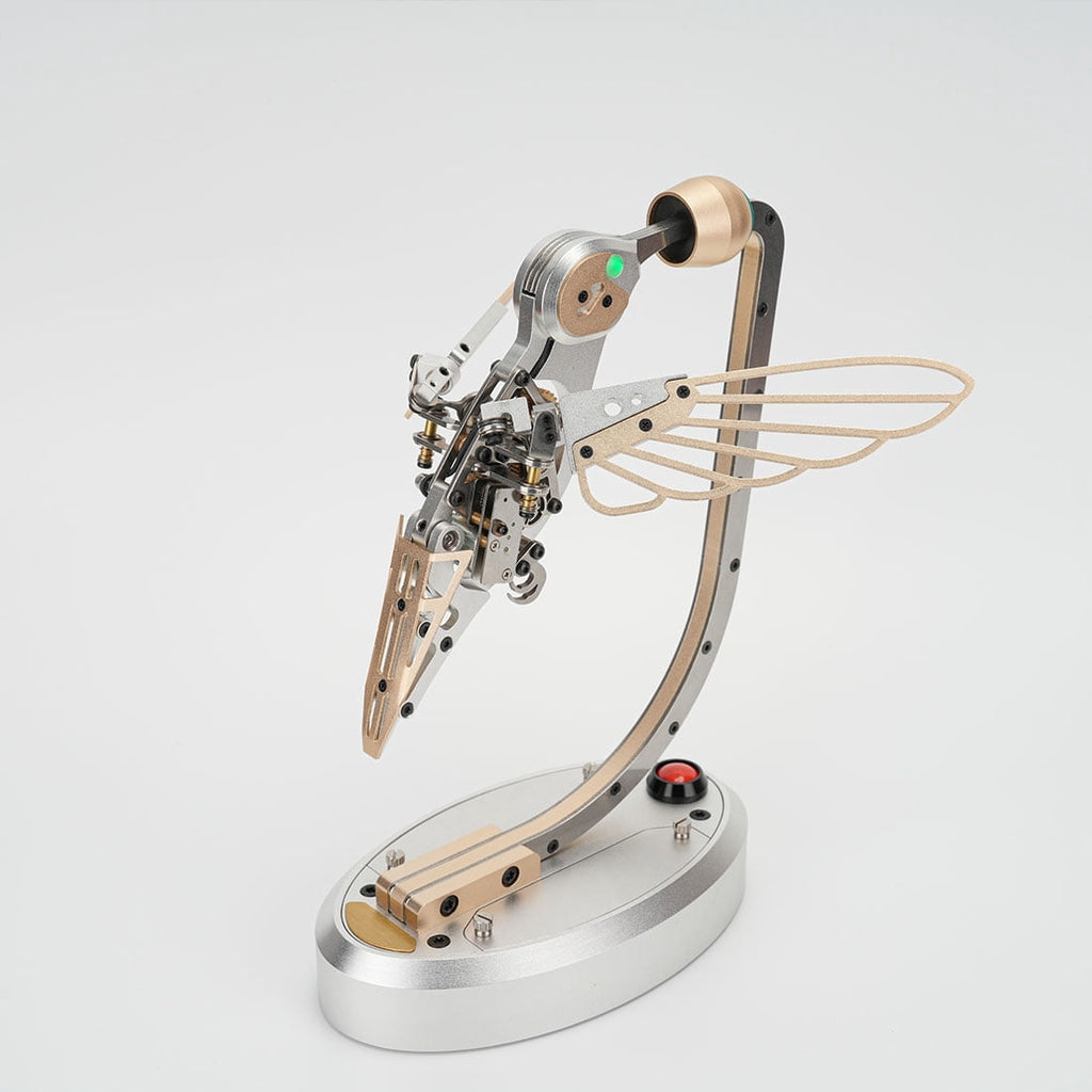 Hummingbird 3D Metal Puzzle for Adults, Mechanical Dynamic Bird Metal Model Kit with Transmission Mechanism, DIY Assembly Bionic Bird 3D Puzzle Jigsaw Animal, Semi-Finished