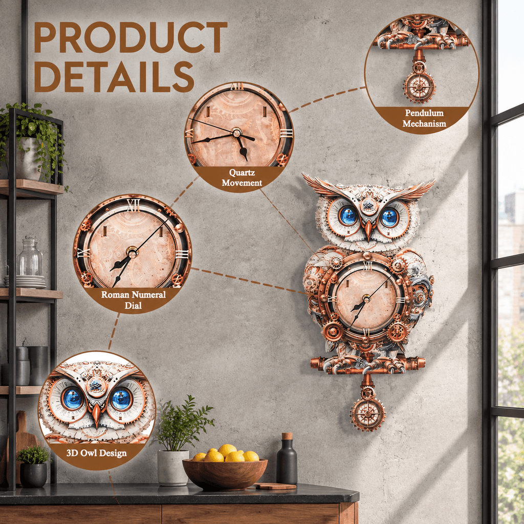 Wooden House Clock 3D Puzzle DIY Mechanical Clock Kit for Adults Teens