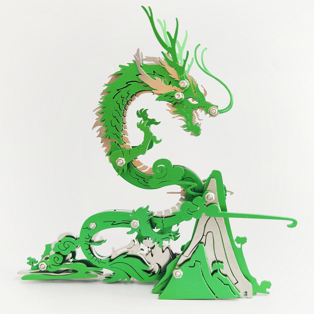 3D Metal Puzzle Dragon 90+ PCS, Steampunk Mechanical Model Kit With DIY Assembly, Home Display Desk Decor For Adult Collectors And Creative Gifts