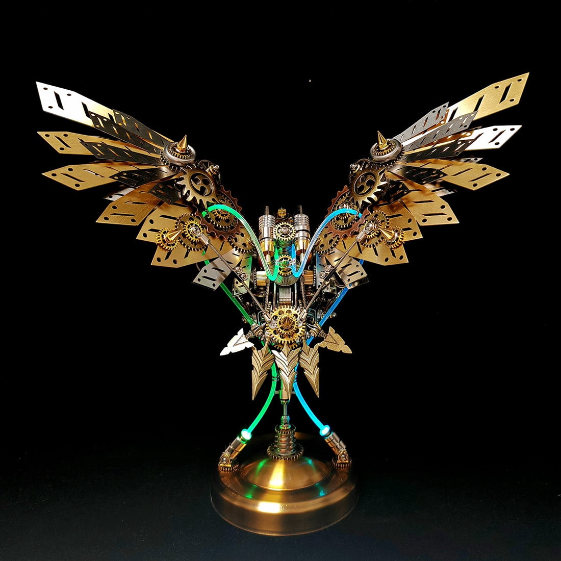 Hummingbird 3D Metal Puzzle for Adults, Mechanical Dynamic Bird Metal Model Kit with Transmission Mechanism, DIY Assembly Bionic Bird 3D Puzzle Jigsaw Animal, Semi-Finished