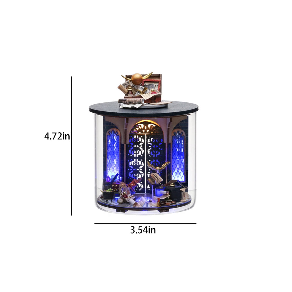 BESTSKY Book Nook Kits for Adults,Complete Diy Kit Diy Miniature House Kit,3D Puzzle Assembly Experience Warm Night Light Function 3D Puzzles,L