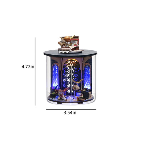 BESTSKY Book Nook Kits for Adults,Complete Diy Kit Diy Miniature House Kit,3D Puzzle Assembly Experience Warm Night Light Function 3D Puzzles,L