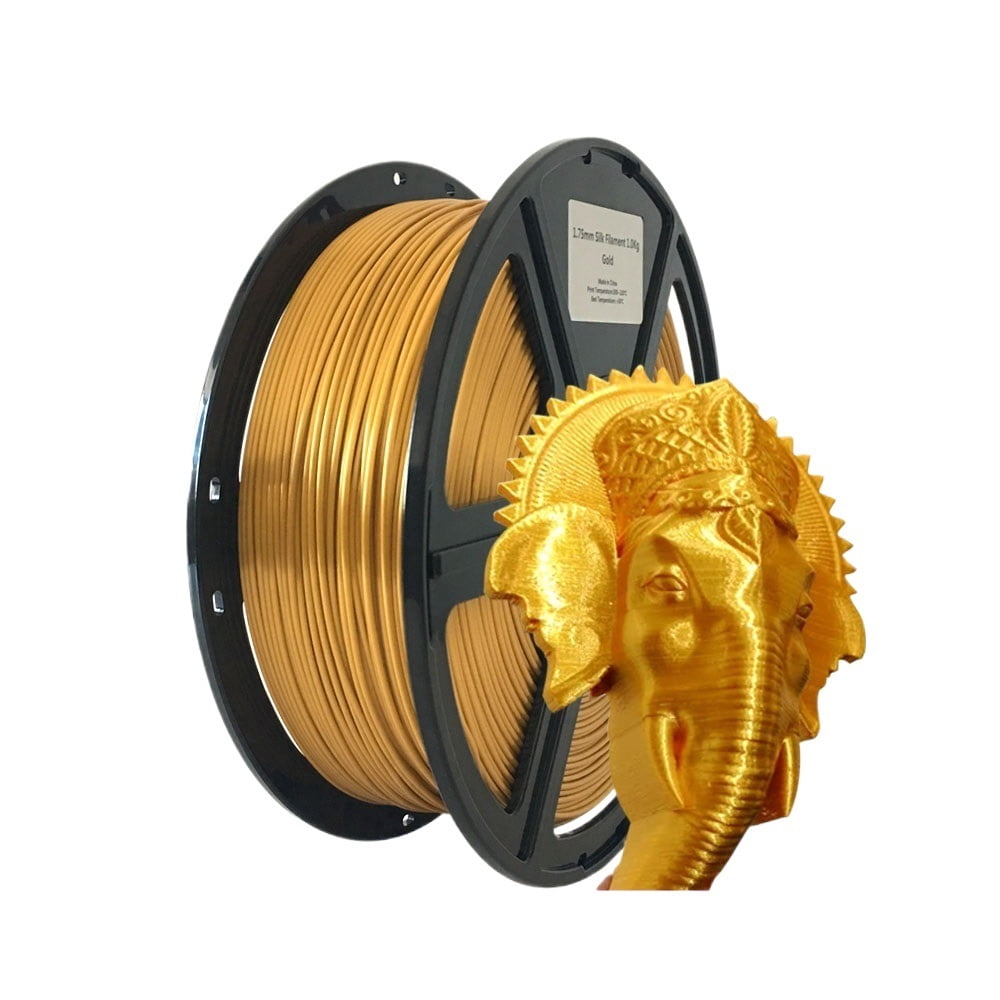 Silk PLA Filament 3D Printer Pen Filament 1.75mm 1Kg, Gold Silver Copper Dual Color Material Reels Roll Printing Plastic