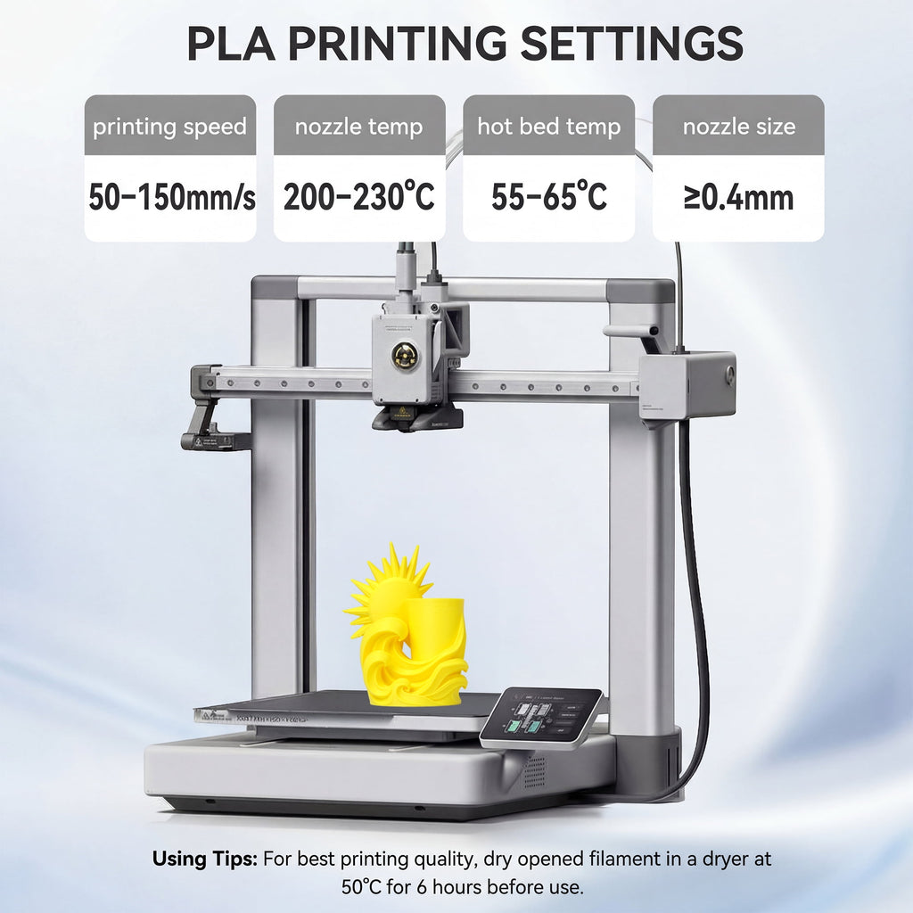 Epelay PLA Plus 3D Printer Filament, 1.75mm, 1kg Spool, White, Compatible with Most FDM Printers