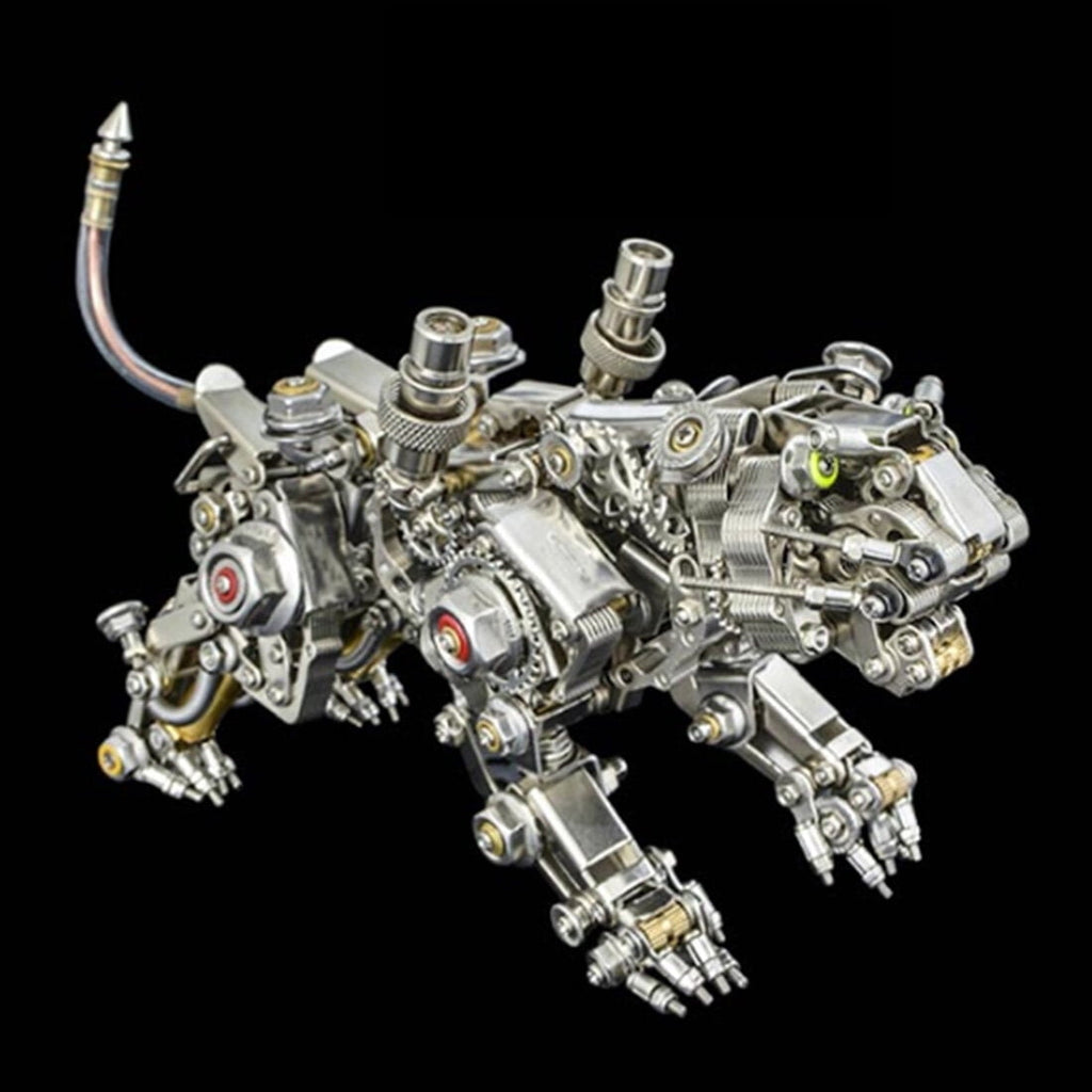 3D Metal Puzzle Colorful Bengal Tiger Model Kit, 700PCS Mechanical Steampunk Tiger 3D Metal Jigsaw Puzzle to Build, DIY Assembly Gift for Adults & Teens -Wings 1 Pair