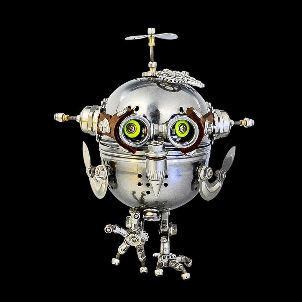 Lantern Fish 3D Metal Puzzle DIY Steampunk Assembly Kit, 700+PCS Mechanical Model with Movable Fins, Color-Changing Lamp & Collectible Gift for Adults & Teens