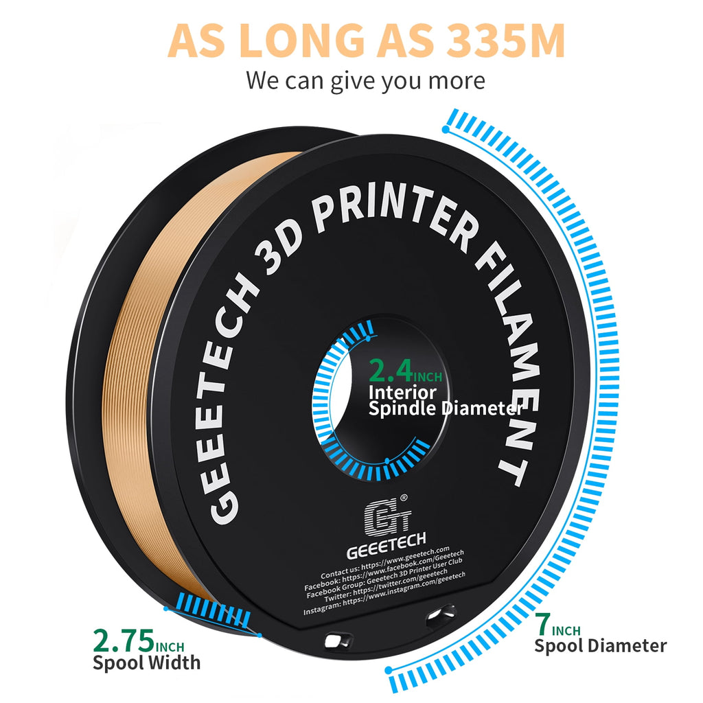 Geeetech 3D Printer PLA Filament Silk Sky Blue Toughness Enhanced Filament with 1.75mm Dimensional Accuracy +/-0.03mm, 1080 Feet per Roll, Vacuum Packaging for Most 3D FDM Printer