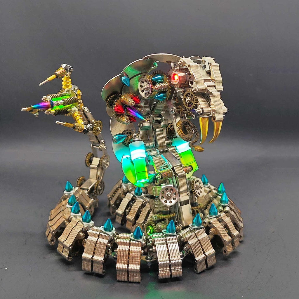 3D Metal Puzzle Cobra Realistic 1000+ PCS, Steampunk Mechanical Model Kit With DIY Assembly, Home Display Desk Decor For Adult Collectors And Creative Gifts