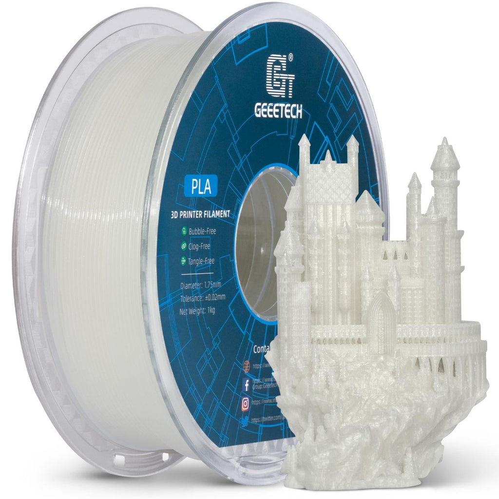 Geeetech Glow in The Dark PLA 3D Printer Filaments, 1 kg Spool with Desiccant, for Most 3D Printers, Blue